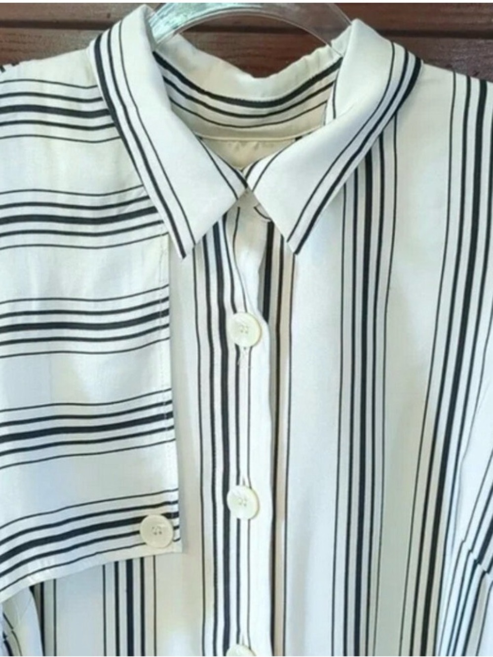 Anthropologie Maeve Sleeveless Striped Button-Front Versatile Shirt Dress - Picture 4 of 9